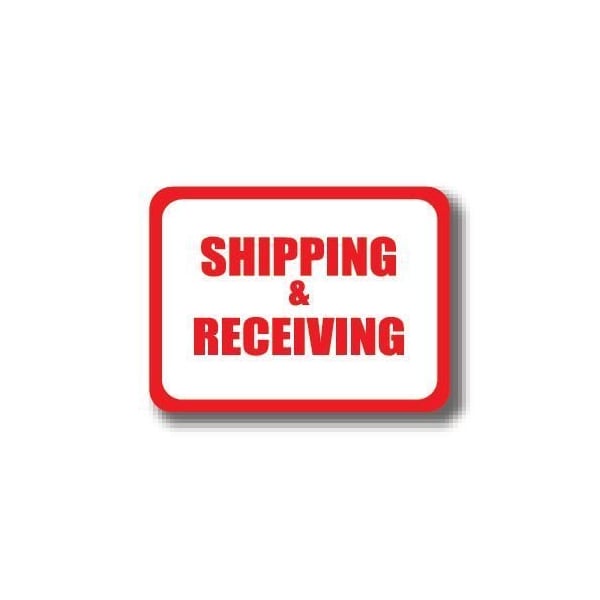Ergomat 12in x 12in RECTANGLE SIGNS - Shipping & Receiving No Arrow DSV-SIGN 144 #7012 -UEN - main